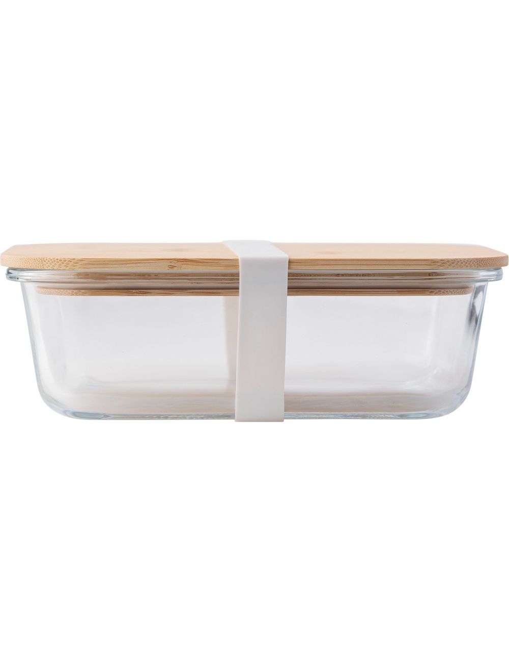 Szklane pudełko śniadaniowe 900 ml, bambusowe...