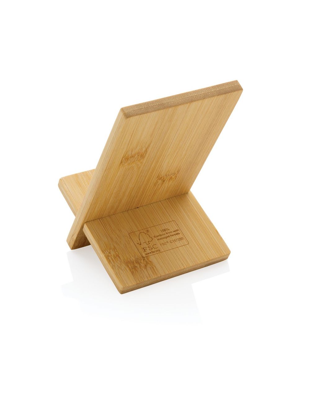 Bambusowy stojak na telefon