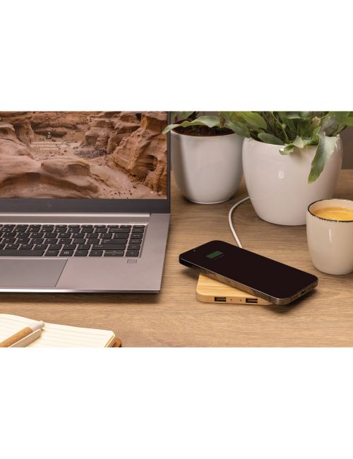 Bambusowa ładowarka bezprzewodowa 10W