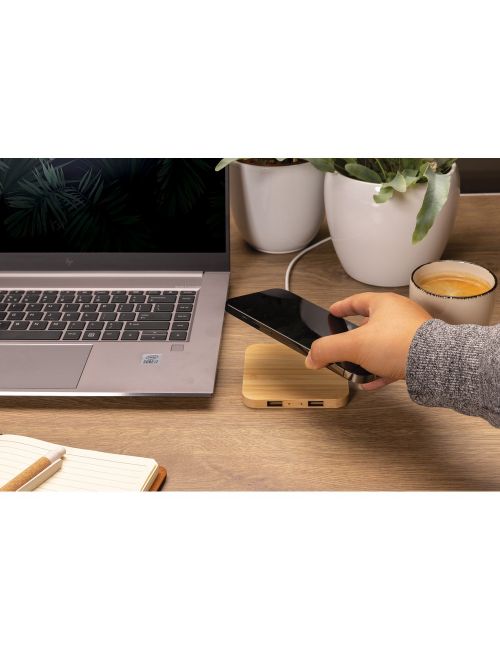 Bambusowa ładowarka bezprzewodowa 10W