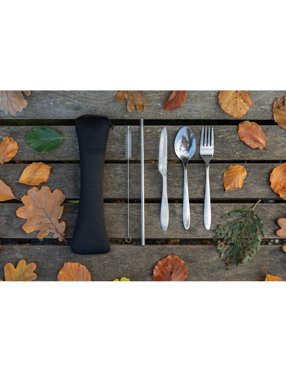 Stalowe sztućce, zestaw 4 el.