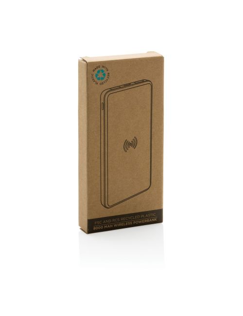 Bezprzewodowy power bank 8000 mAh, ładowarka bezprzewodowa 5W, RABS
