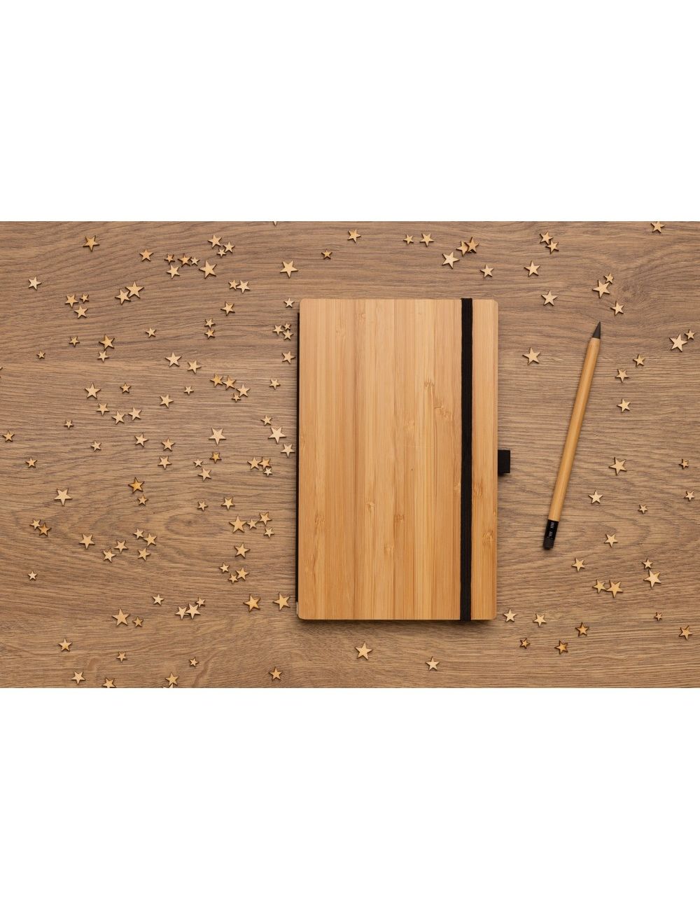 Bambusowy notatnik z ołówkiem Infinity