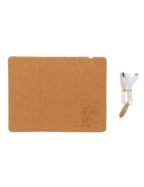 Korkowa podkładka pod mysz, ładowarka bezprzewodowa 10W