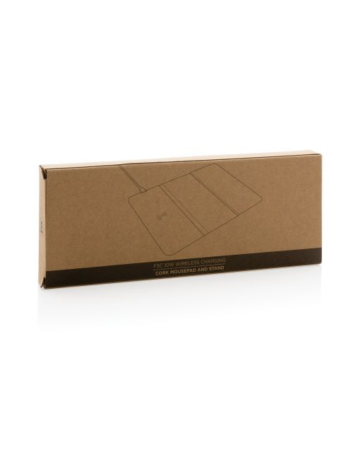 Korkowa podkładka pod mysz, ładowarka bezprzewodowa 10W