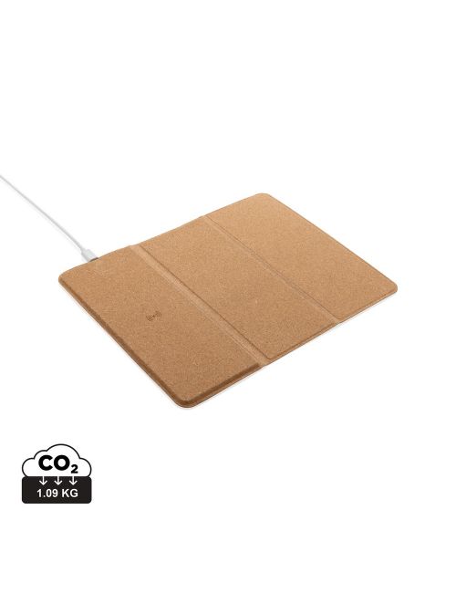 Korkowa podkładka pod mysz, ładowarka bezprzewodowa 10W