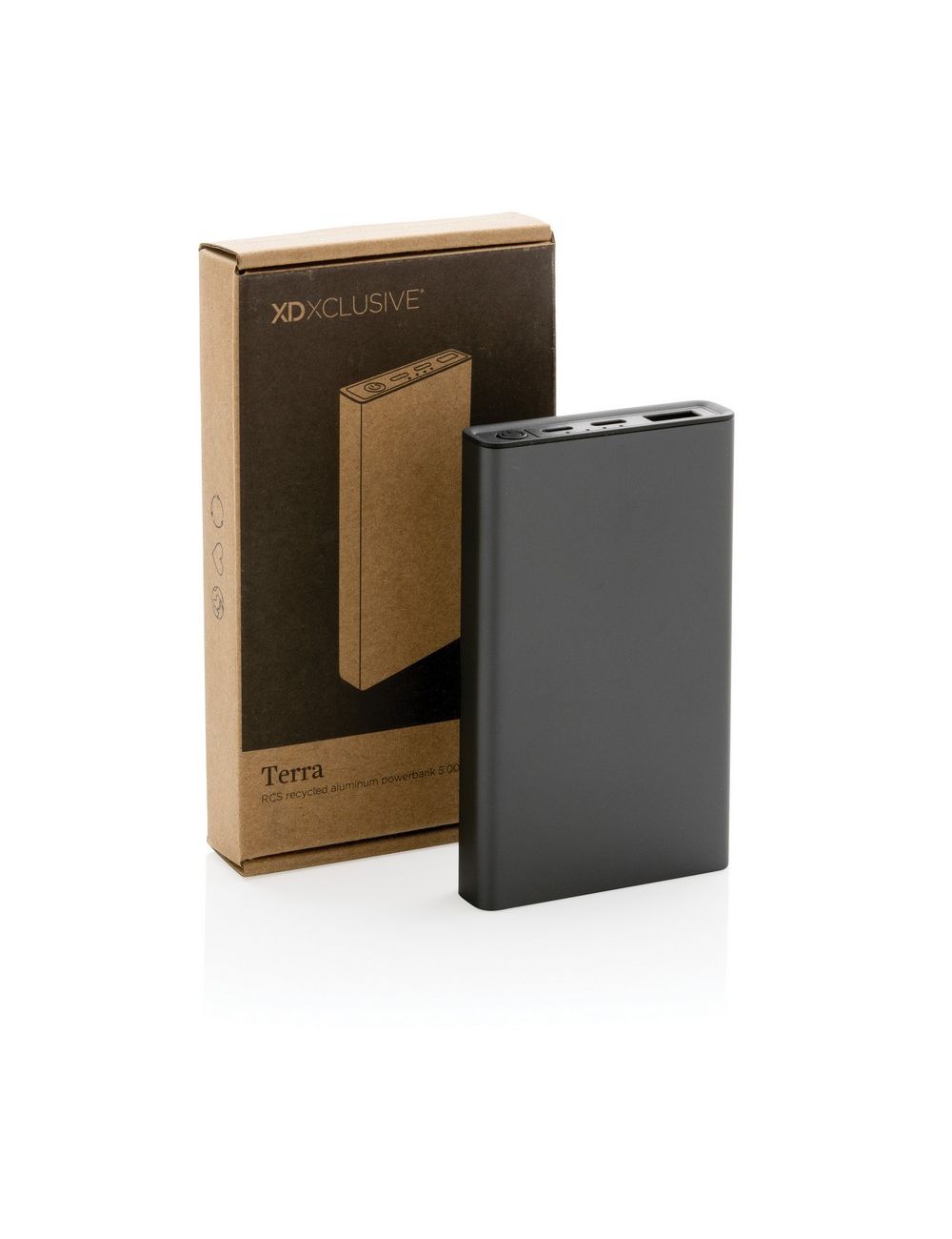 Power bank 5000 mAh Terra, aluminium z recyklingu