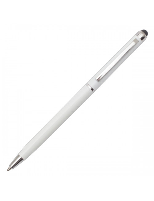 Długopis plastikowy Touch Point, biały 