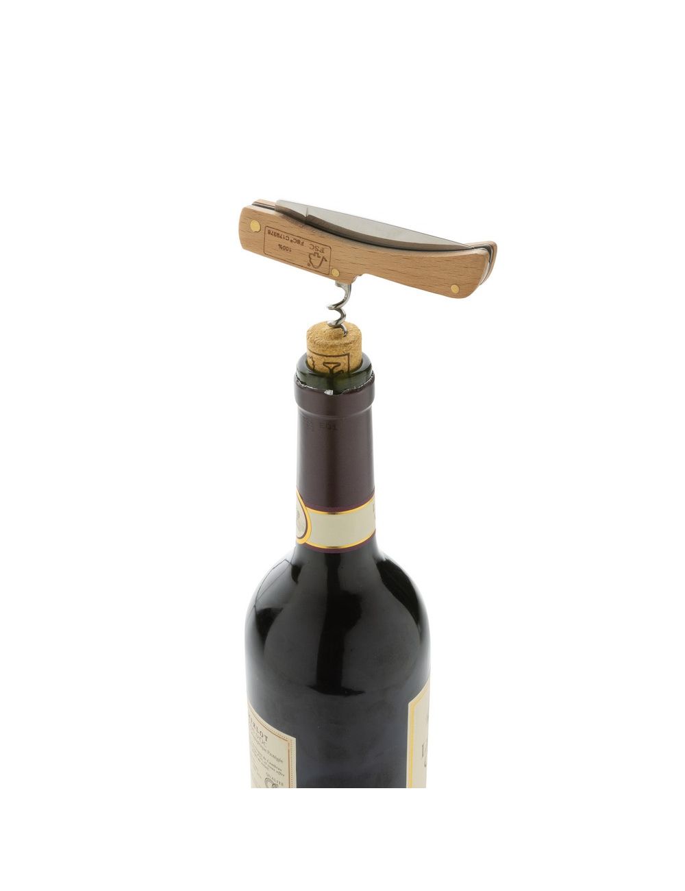 Drewniany, wielofunkcyjny nóż składany, scyzoryk