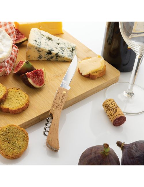 Drewniany, wielofunkcyjny nóż składany, scyzoryk