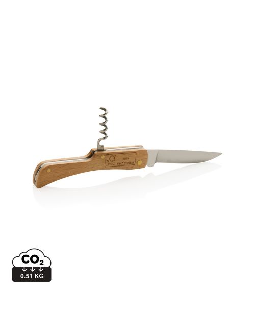 Drewniany, wielofunkcyjny nóż składany, scyzoryk