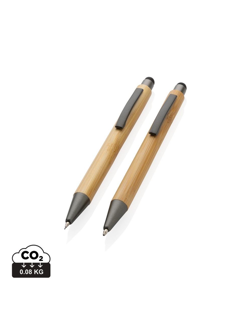 Bambusowy zestaw piśmienny, długopis i ołówek