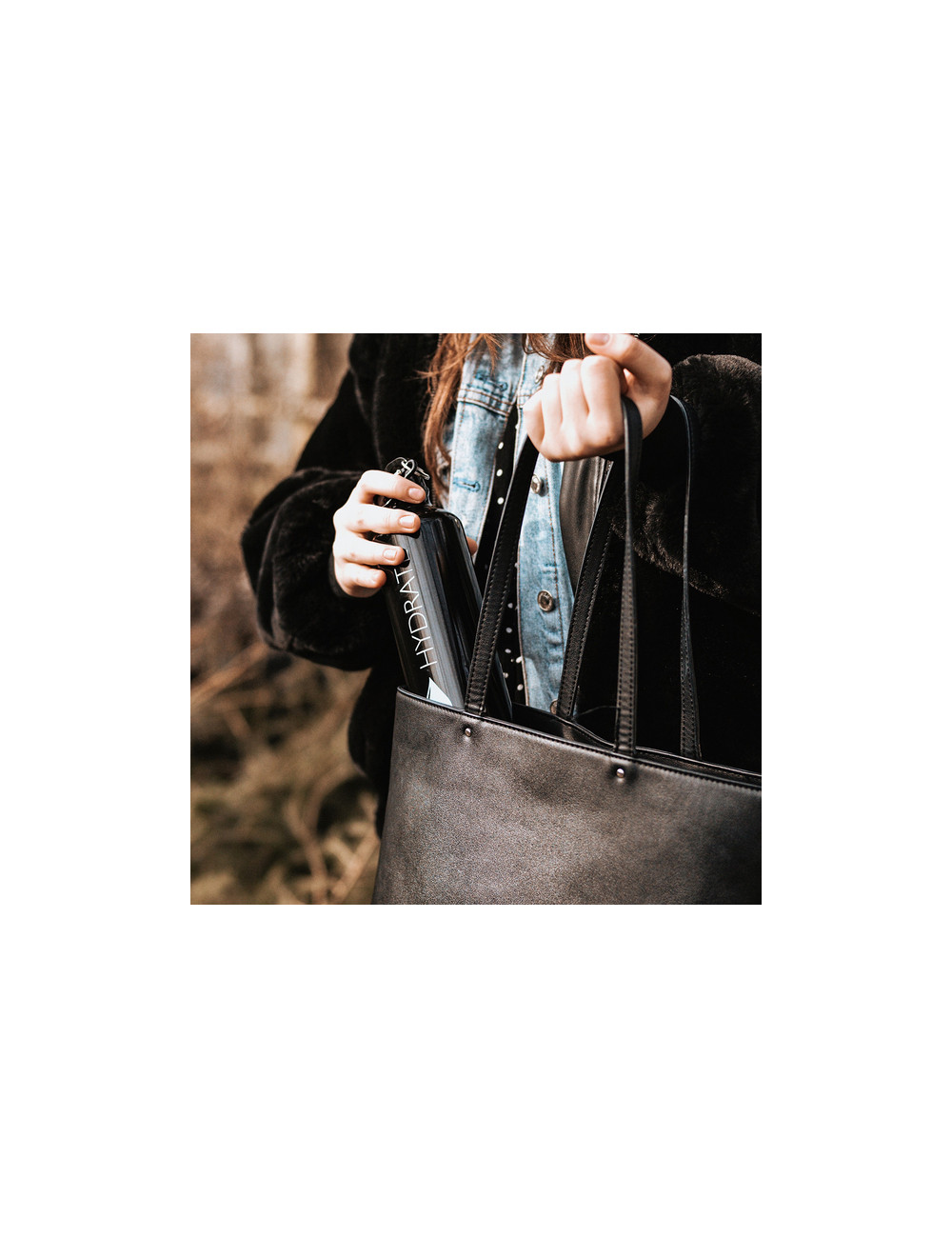 Bidon aluminiowy Easy Tripper 800 ml, czarny