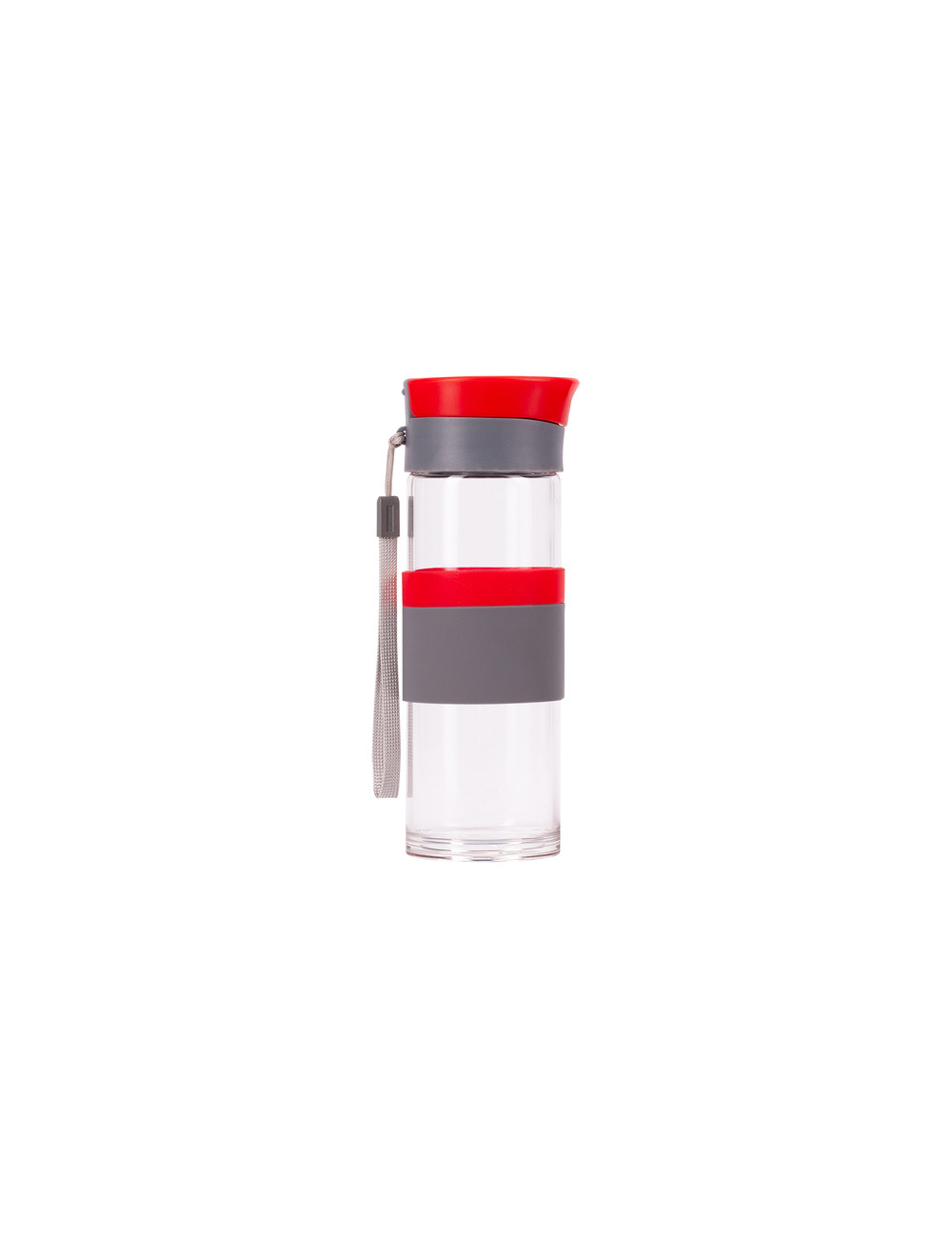 Szklana butelka Top Form 440 ml, czerwony
