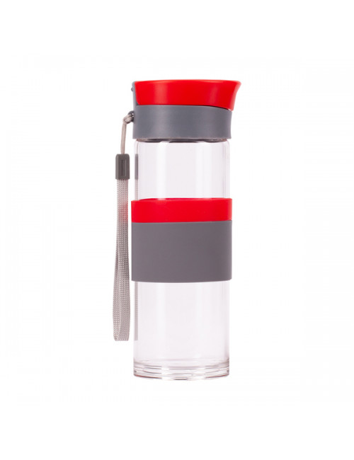 Szklana butelka Top Form 440 ml, czerwony