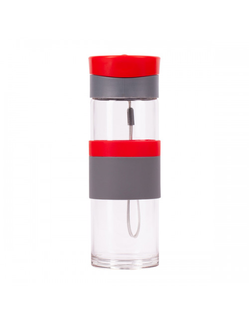 Szklana butelka Top Form 440 ml, czerwony