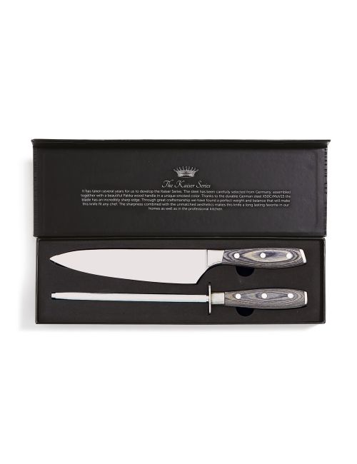 Zestaw VINGA Kaiser, nóż, ostrzałka