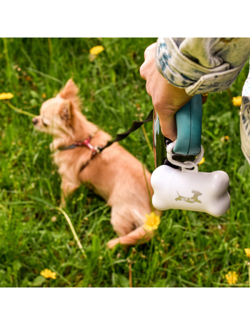 Pojemniczek z woreczkami Neat Dog, biały 