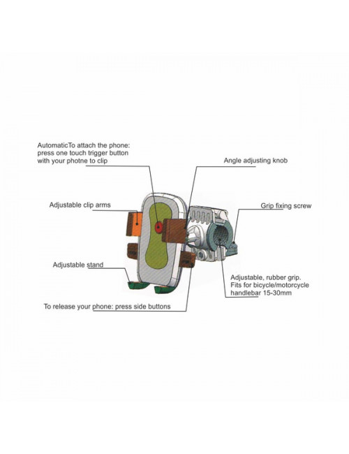 Uchwyt na telefon do roweru Cellsteady, czarny 