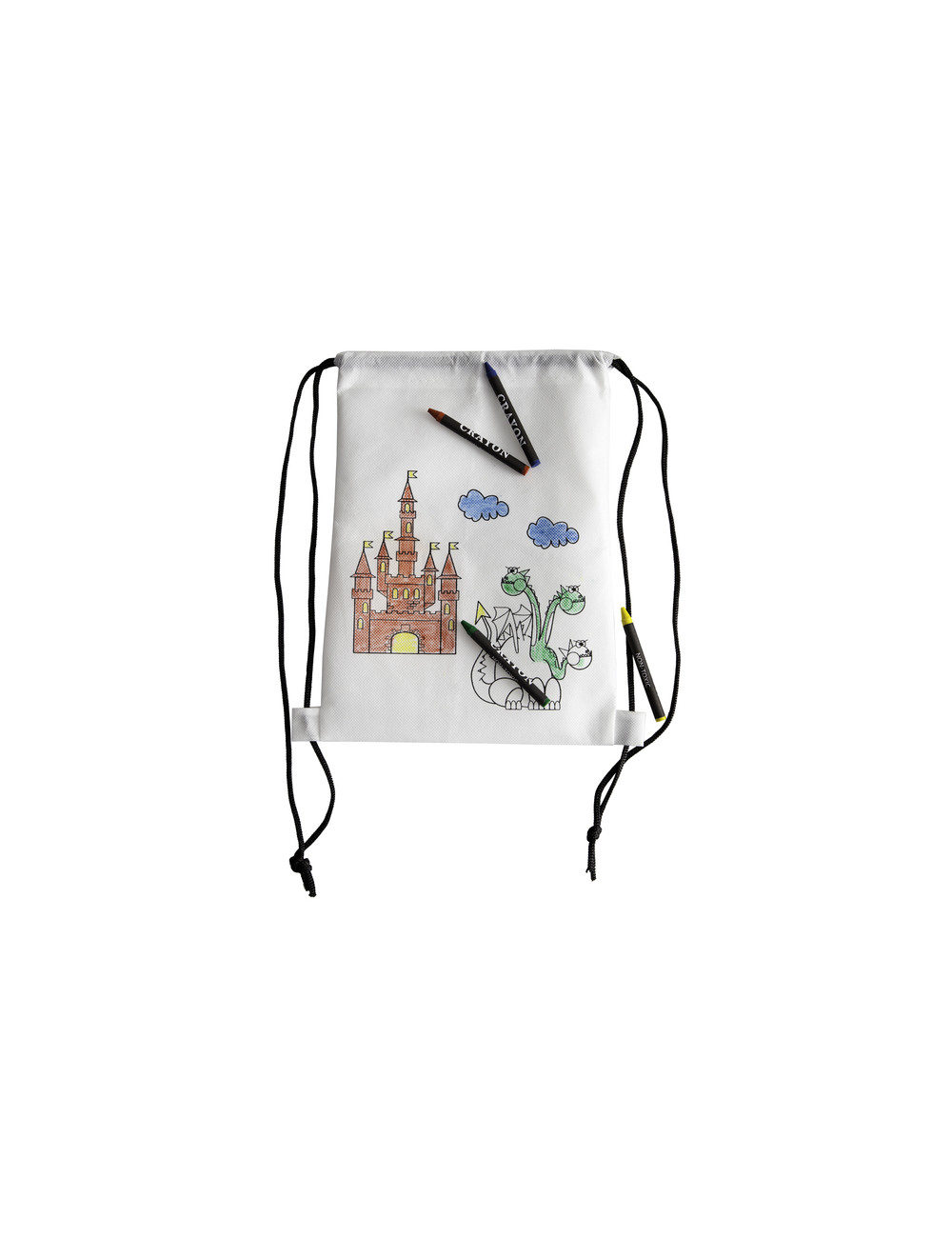 Plecak z kredkami White Line, biały 