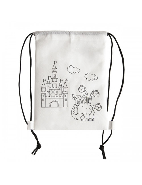 Plecak z kredkami White Line, biały 