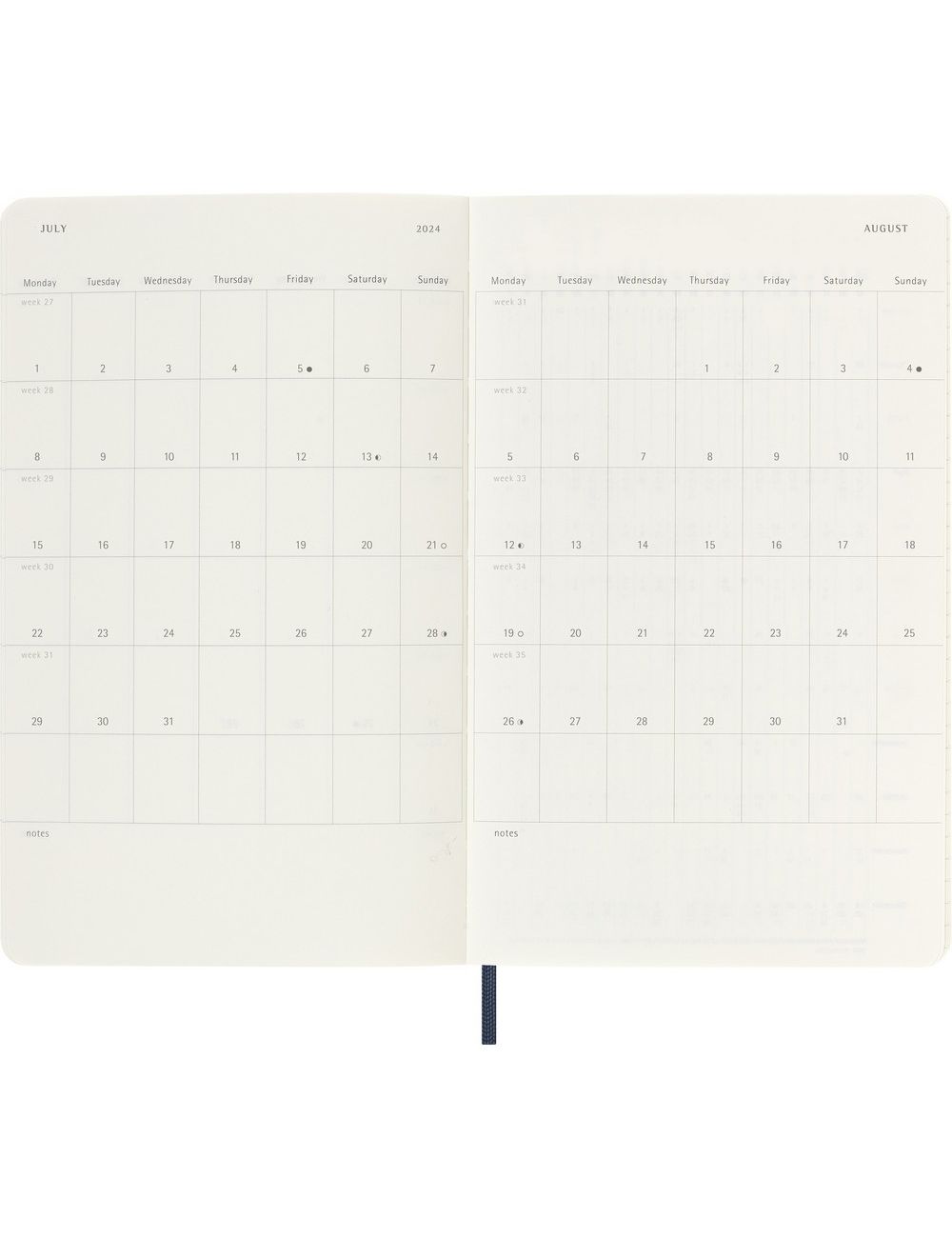 Kalendarz MOLESKINE
