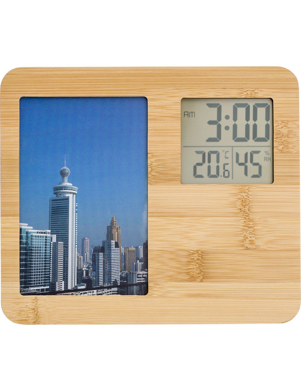 Bambusowa stacja pogodowa, ramka do zdjęć