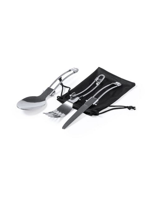 Pojemniki na żywność 2 szt., 600 ml i 800 ml, sztućce, w pokrowcu RPET