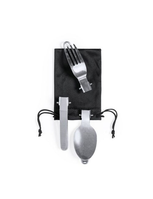 Pojemniki na żywność 2 szt., 600 ml i 800 ml, sztućce, w pokrowcu RPET