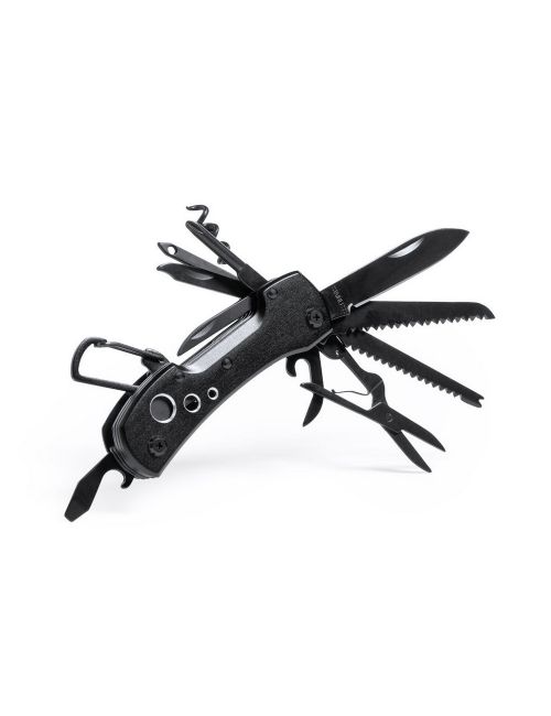Nóż wielofunkcyjny, scyzoryk, 13 funkcji, karabińczyk