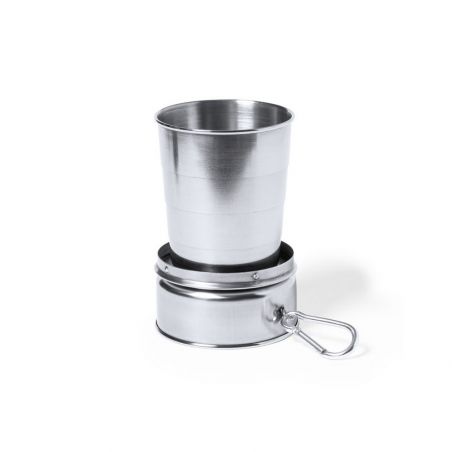 Składany kubek podróżny 220 ml z karabińczykiem