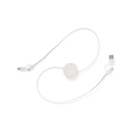 Zwijany kabel do ładowania i synchronizacji ze słomy pszenicznej
