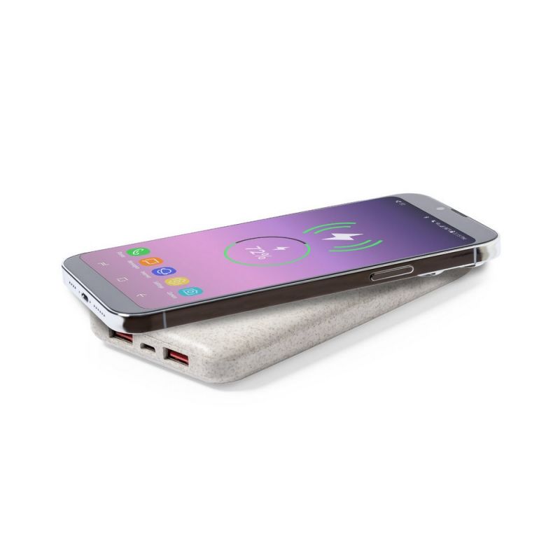 Bezprzewodowy power bank 8000 mAh ze słomy...