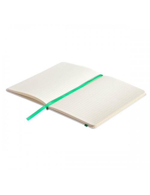 Notatnik Carmona 130x210/80k linia, zielony/biały 
