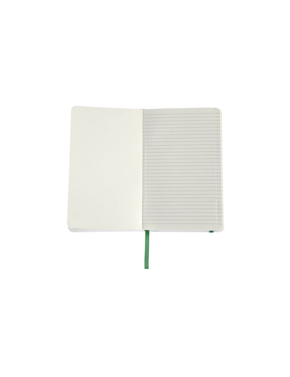 Notatnik Carmona 130x210/80k linia, zielony/biały 