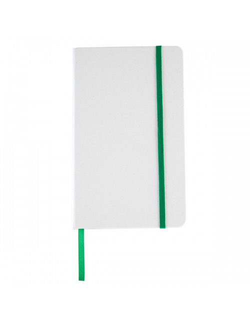 Notatnik Carmona 130x210/80k linia, zielony/biały 
