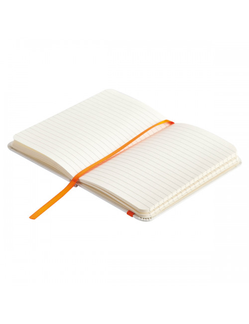 Notatnik Badalona 90x140/80k linia, pomarańczowy/biały 