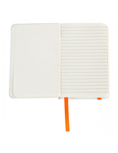 Notatnik Badalona 90x140/80k linia, pomarańczowy/biały 