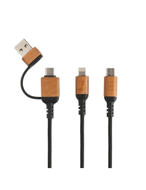 Kabel do ładowania 6 w 1 Ohio, plastik z recyklingu