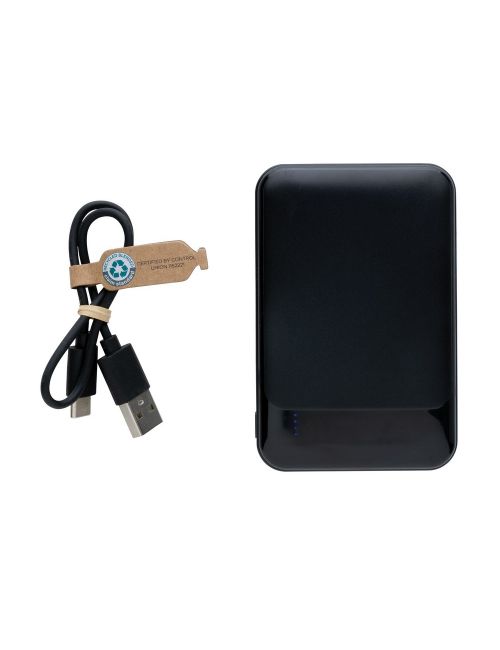 Power bank 5000 mAh, plastik z recyklingu