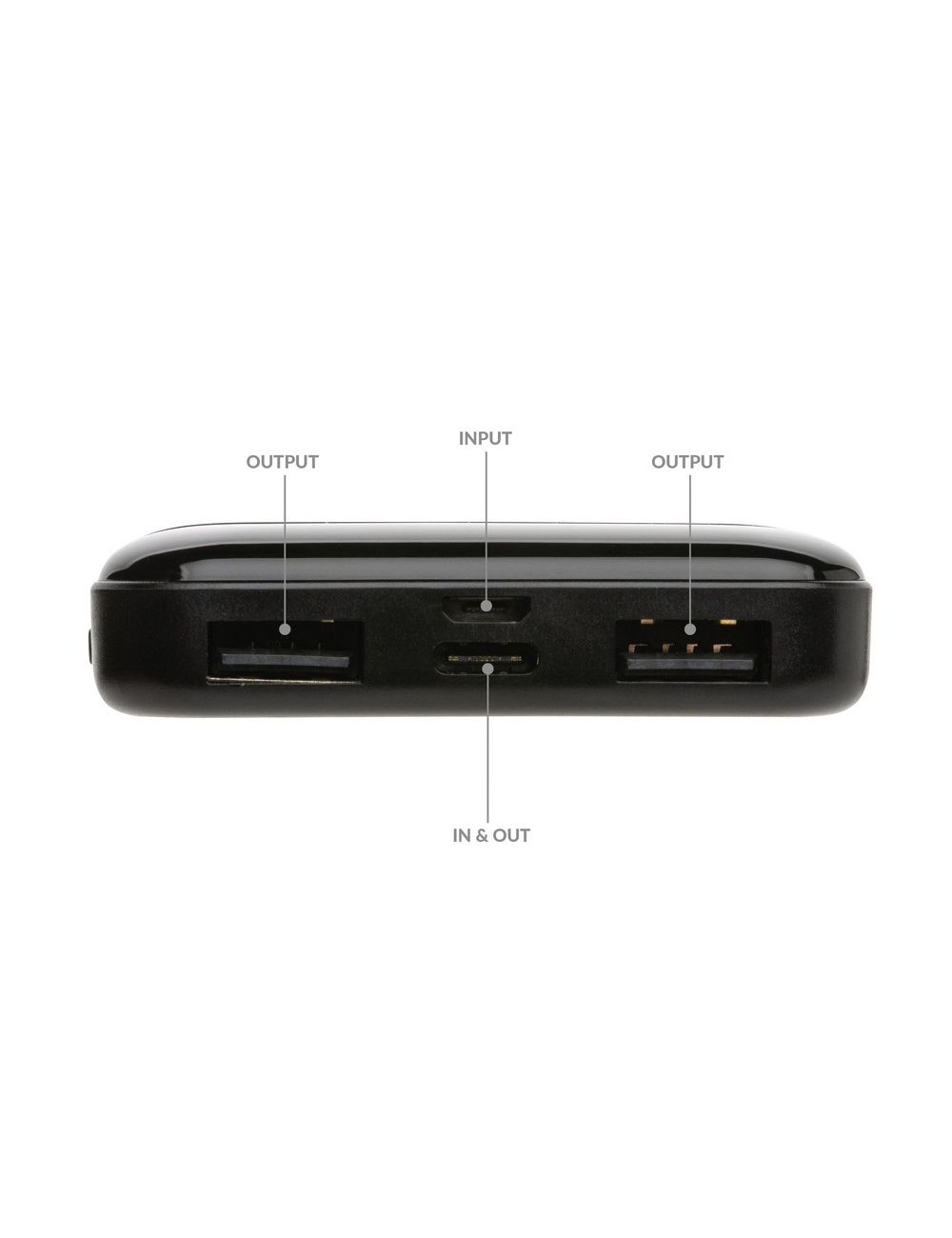Power bank 5000 mAh, plastik z recyklingu