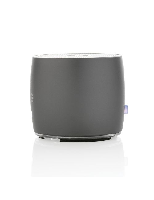 Basowy głośnik bezprzewodowy 3W Swiss Peak, aluminium z recyklingu