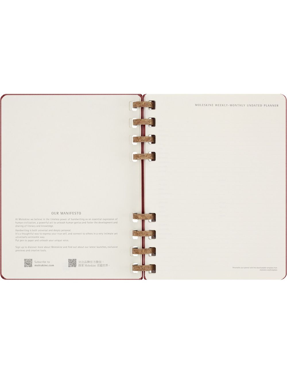 Spiralny kalendarz MOLESKINE Undated Life