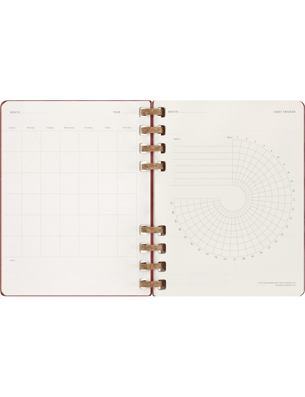 Spiralny kalendarz MOLESKINE Undated Life