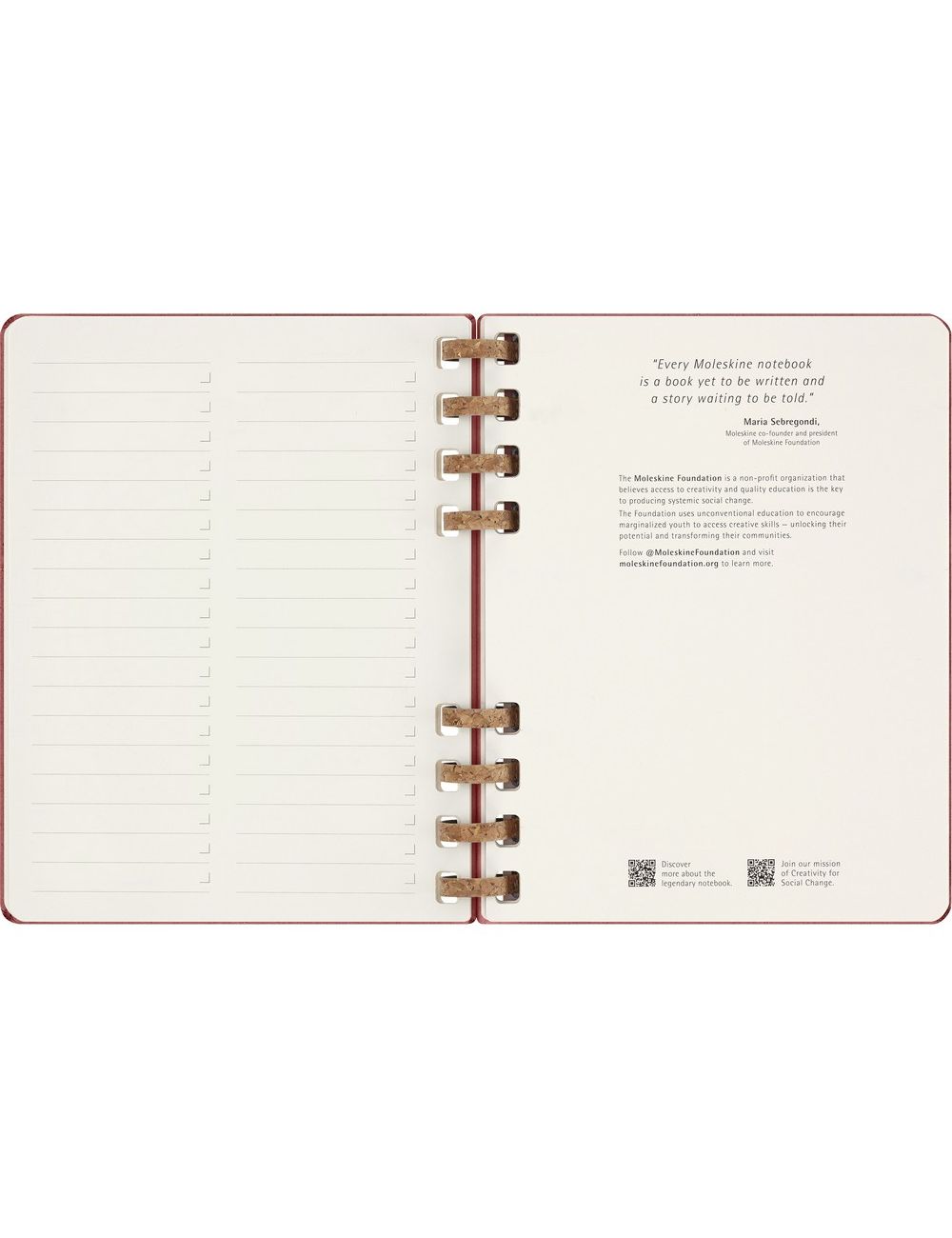 Spiralny kalendarz MOLESKINE Undated Life