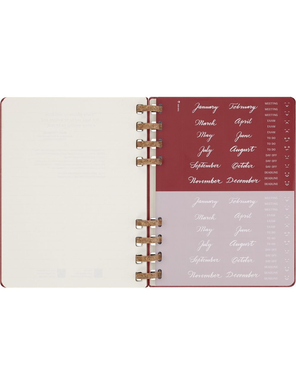 Spiralny kalendarz MOLESKINE Undated Life