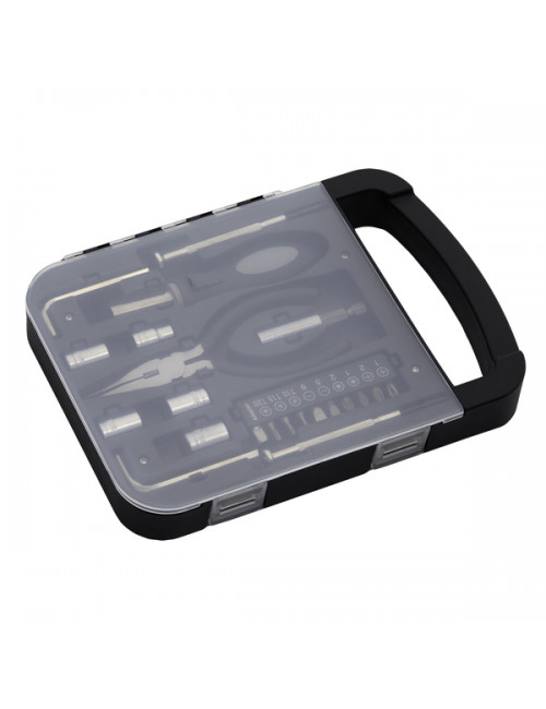 Zestaw narzędzi Hefty, czarny