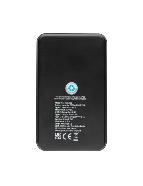 Power bank 5000 mAh, ładowarka bezprzewodowa 5W