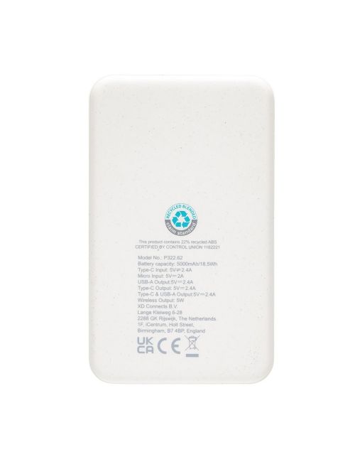 Power bank 5000 mAh, ładowarka bezprzewodowa 5W