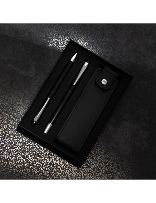 Zestaw piśmienniczy Curitiba, niebieski